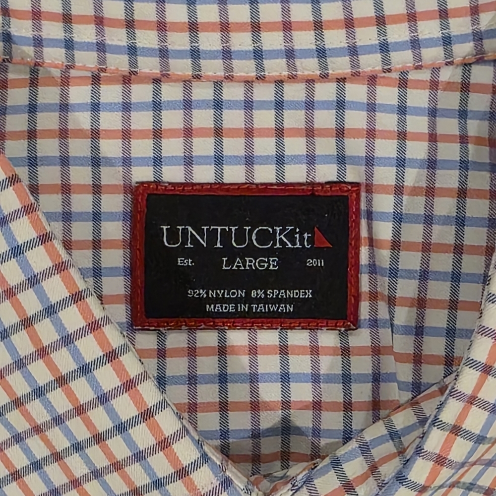 Untuckit Performance Short Sleeve Button Down L - image 3